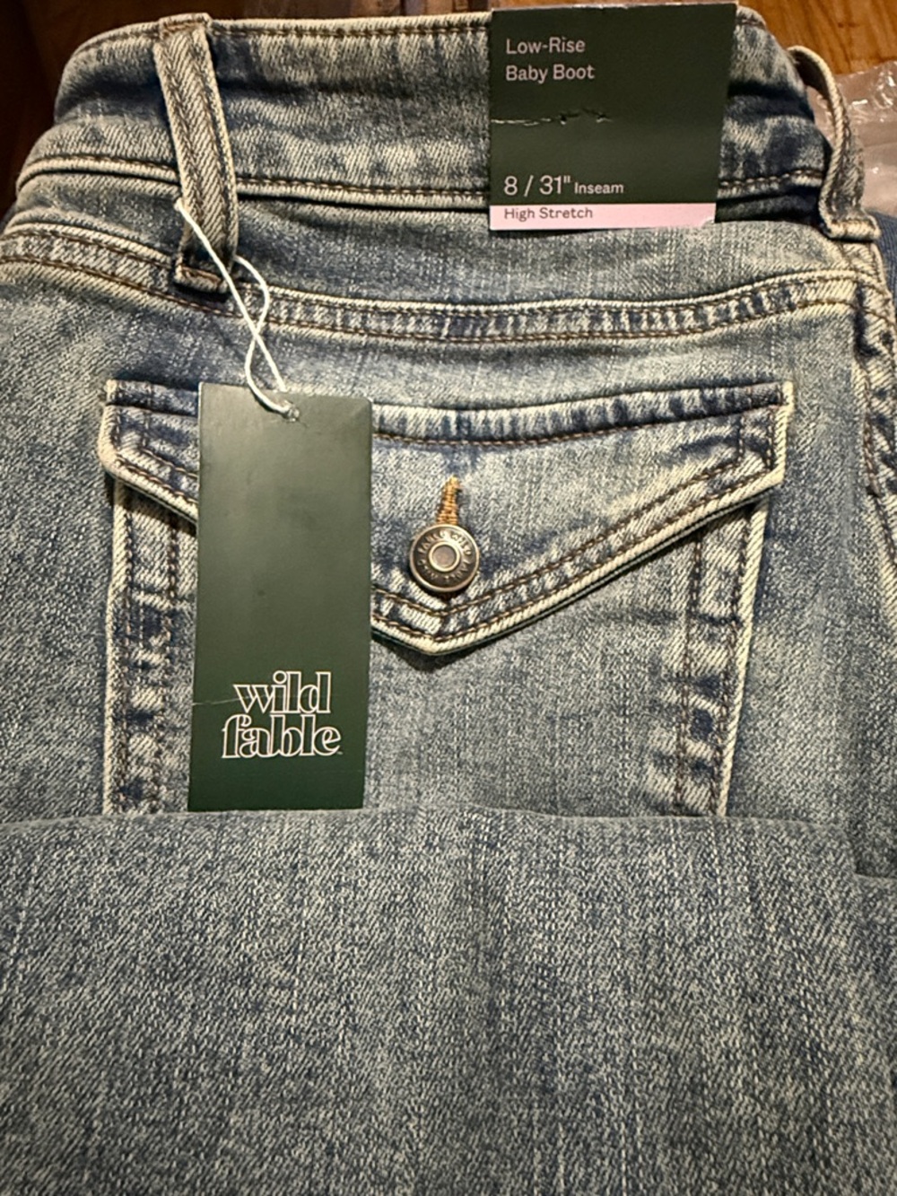 wild fable Light Blue Low-Rise Baby Boot Jeans